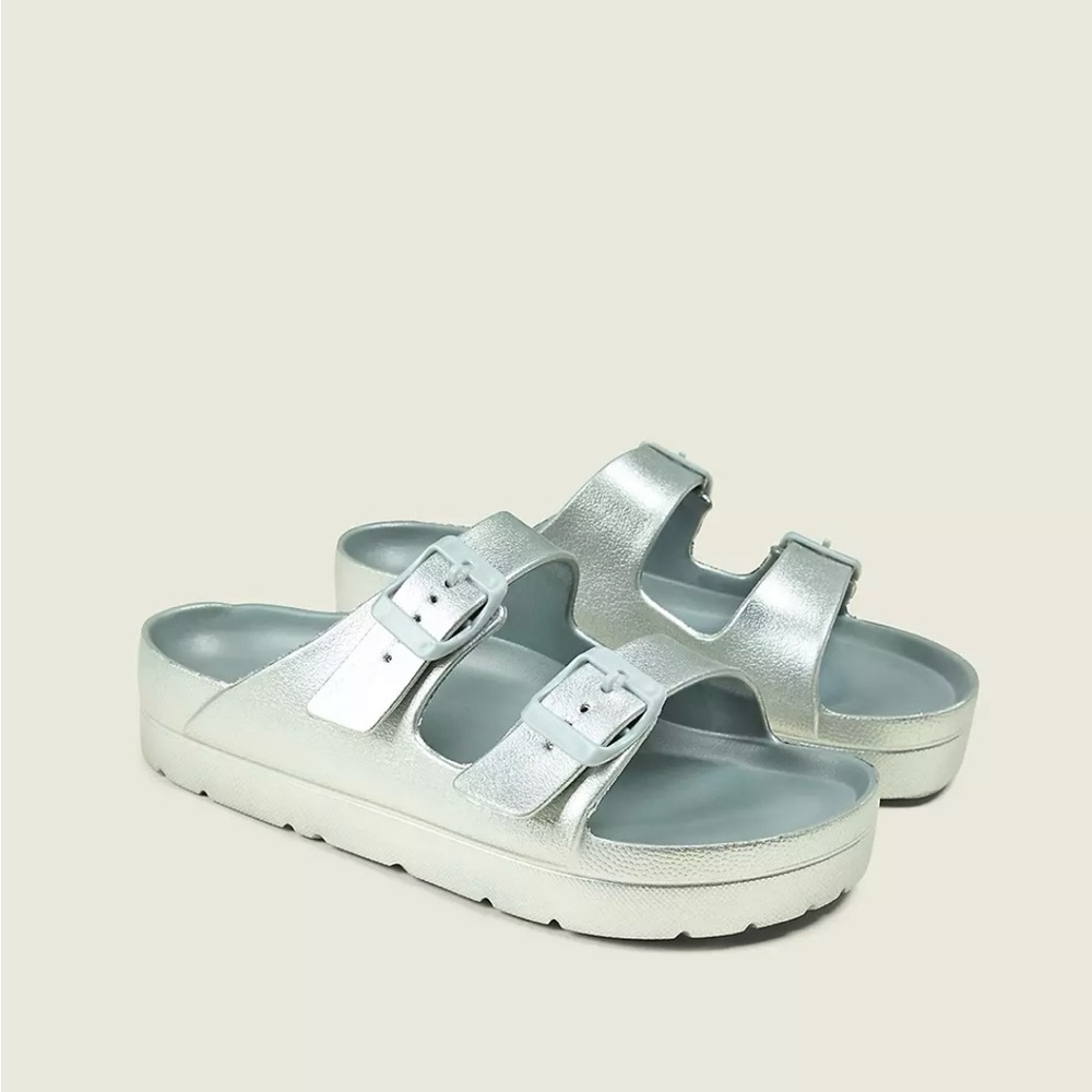 Lane Bryant Everyday Double-Band Slide in Gunmetal 10W NWT